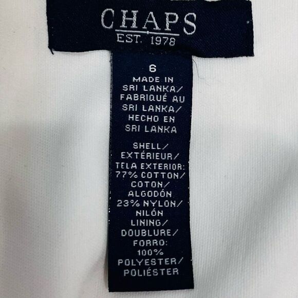 CHAPS Cream Colored Lace Dress   Sz 6   NWT - Picture 3 of 4